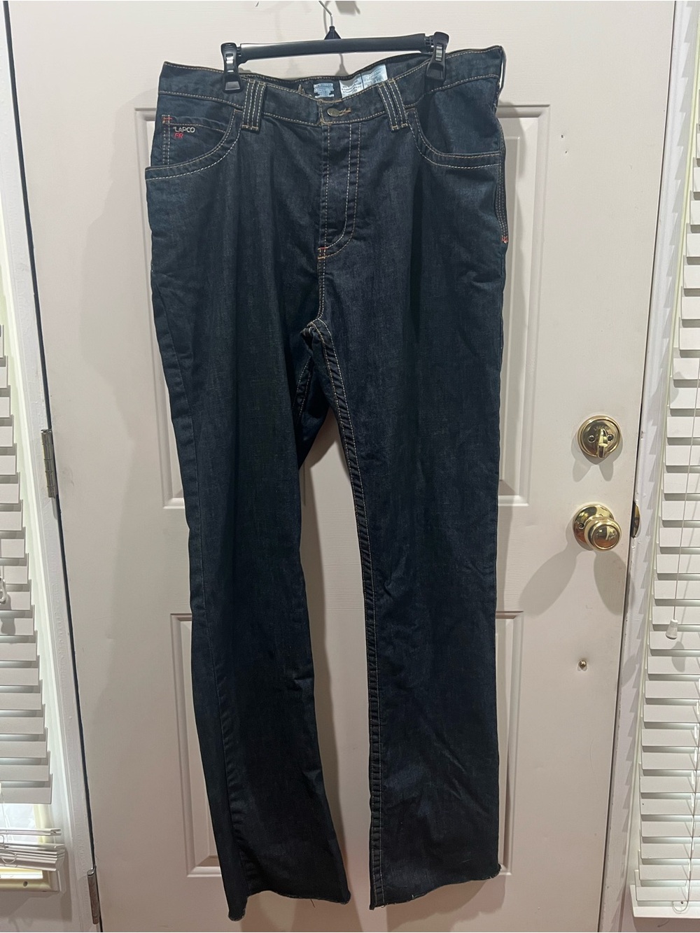 Men's Dark Blue Flame Resistant Straight Jeans - Classic Straight Fit